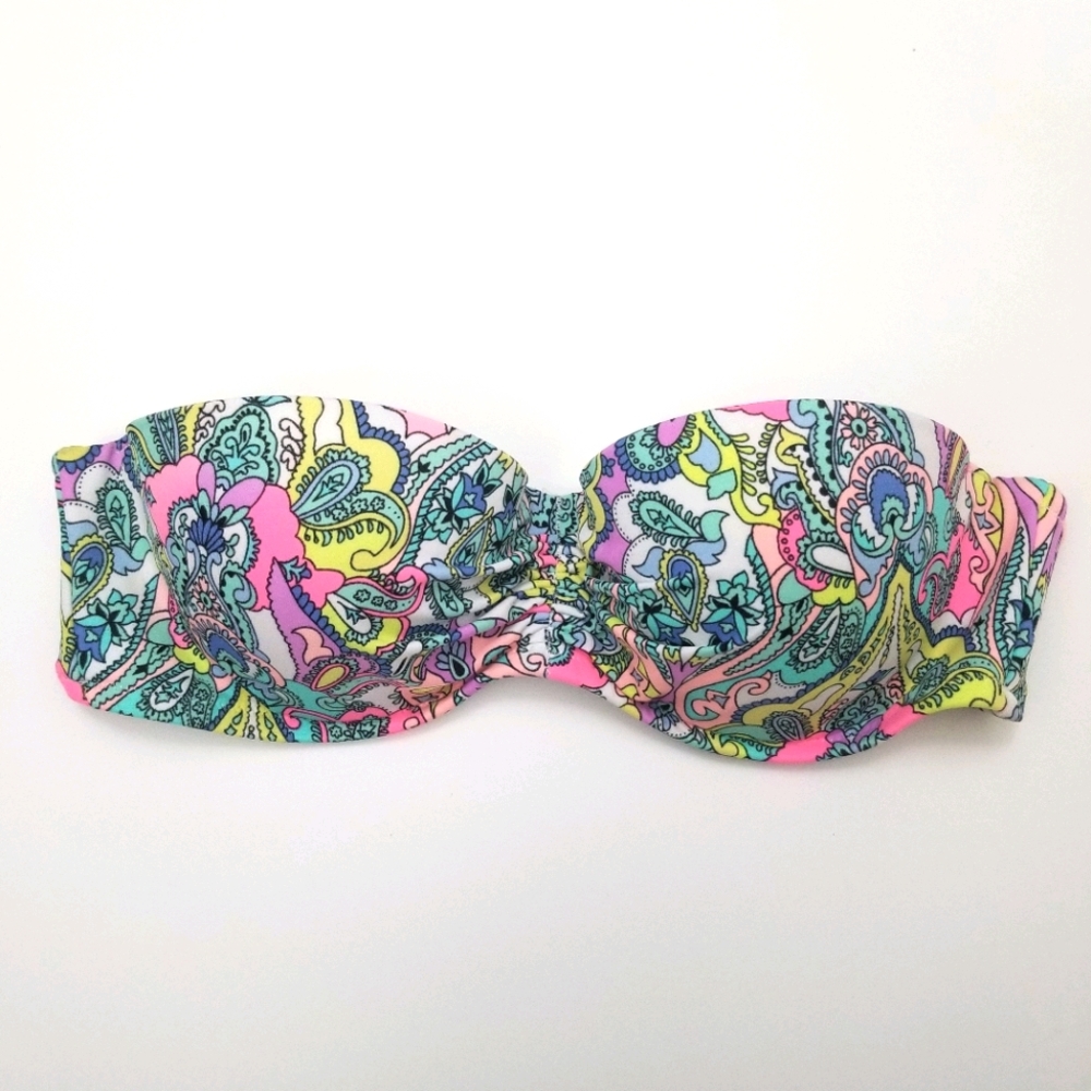 VICTORIA'S SECRET Floral Paisley Bandeau Swim Top